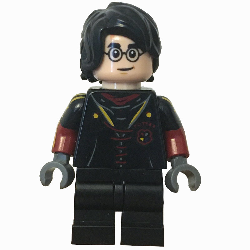 LEGO Harry Potter, Tournament Uniform Black and Dark Red with Printed Arms, Medium Legs (fig-012690)