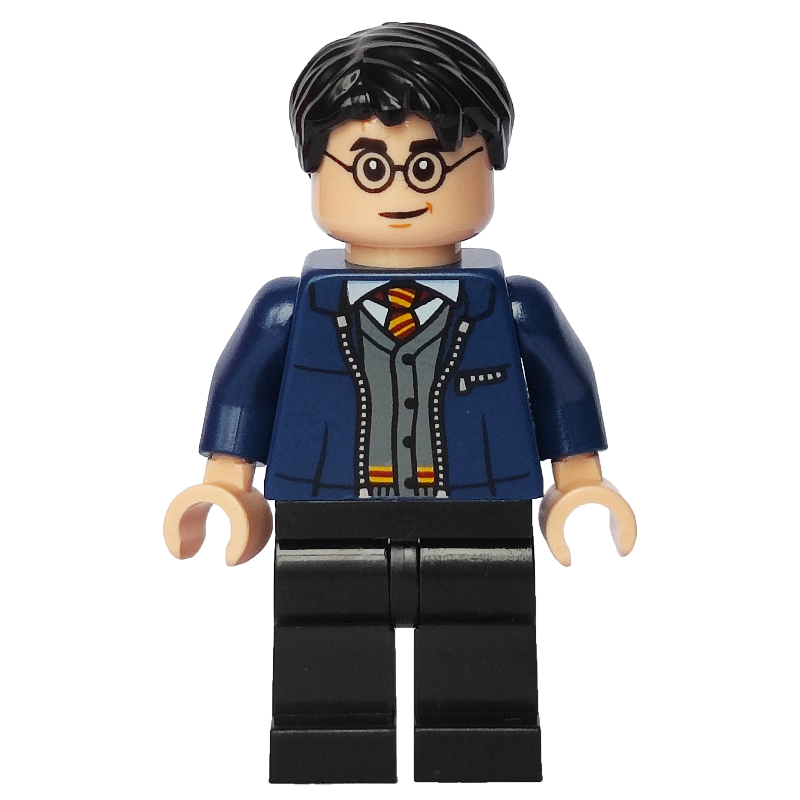 LEGO Harry Potter, Open Dark Blue Jacket over Gryffindor Sweater (fig-012702)