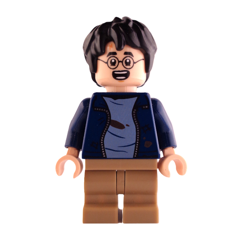 LEGO Harry Potter, Dark Blue Jacket Dirty, Medium Legs, Open Mouth (fig-012709)