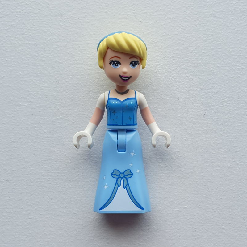 LEGO Cinderella - Bright Light Blue Dress, White Under-Dress, White Hands (fig-012750)