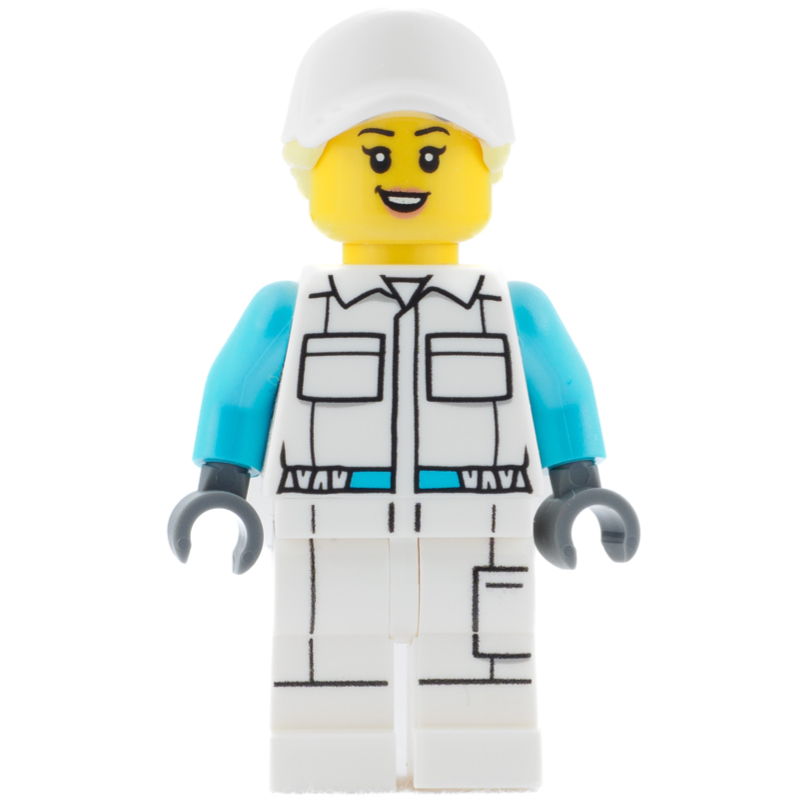 LEGO Woman, White Jumpsuit and Cap (fig-012762)