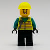 Man, Vibrant Yellow Safety Vest and Helmet