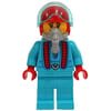 Stunt Rider, Medium Azure Jumpsuit, Red Helmet