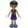 Mia - Lime Top, Dark Purple Skirt, Riding Cap
