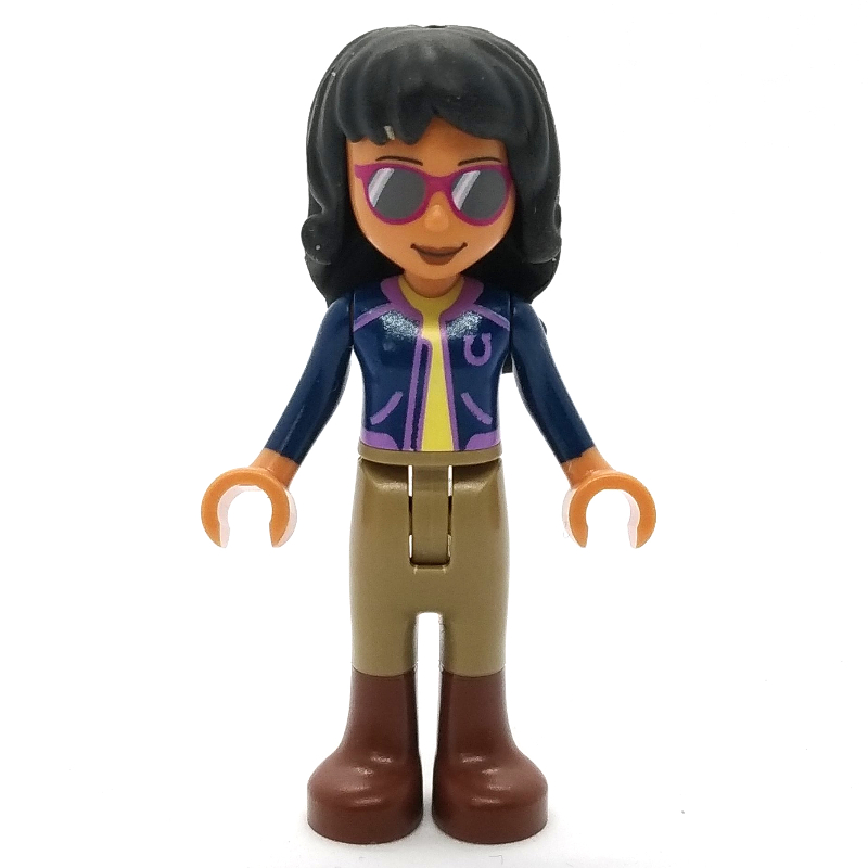 LEGO Savannah - Dark Blue Jacket, Dark Tan Pants, Black Hair (fig-012818)