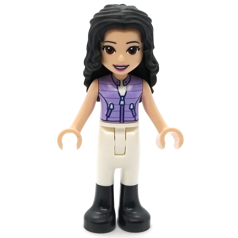 LEGO Emma - Lavender Jacket, White Pants, Black Hair (fig-012821)