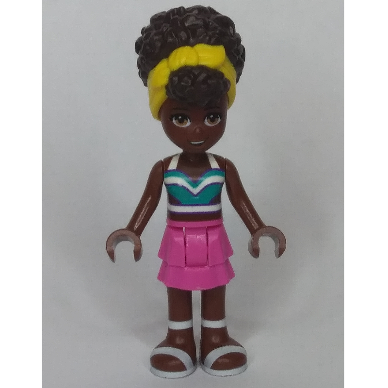 LEGO Nandi - Dark Turquoise Top, Dark Pink Skirt, Yellow Ribbon (fig-012825)