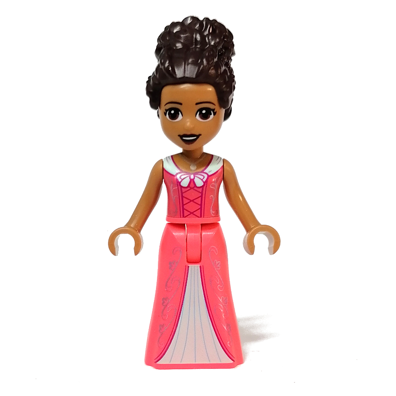 LEGO Andrea - Coral Dress, Dark Brown Hair (fig-012833)