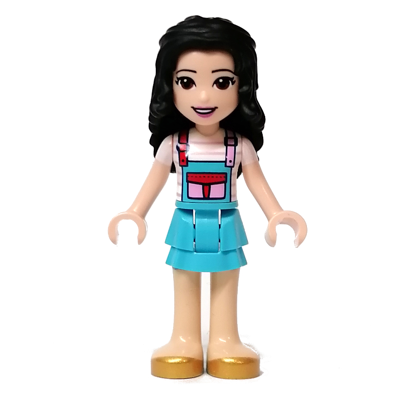 LEGO Emma - White Top, Medium Azure Skirt (fig-012837)