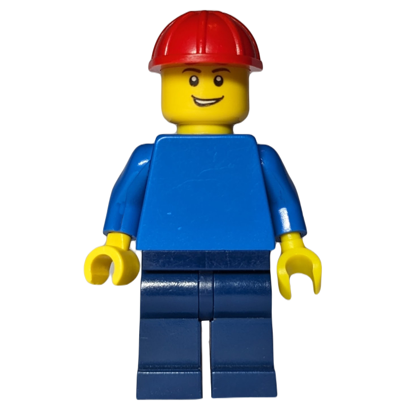 LEGO Blue Torso, Dark Blue Legs, Red Hat (fig-012868)