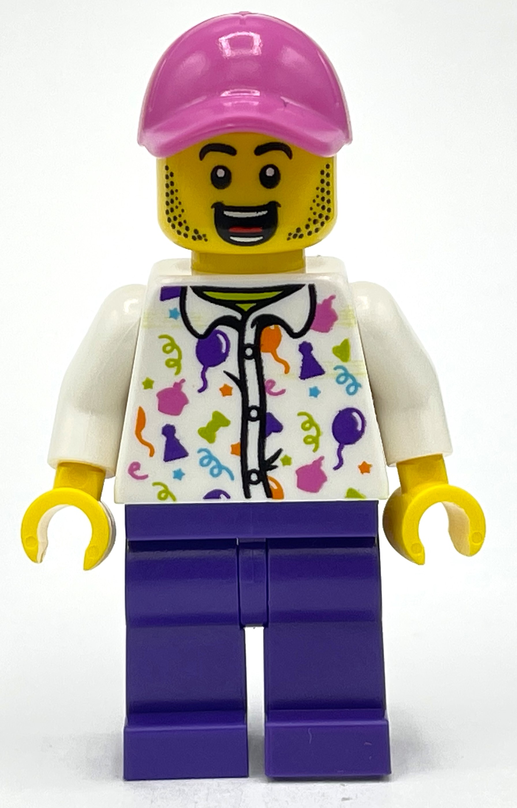 LEGO White Torso, Dark Purple Legs, Dark Pink Cap (fig-012875)