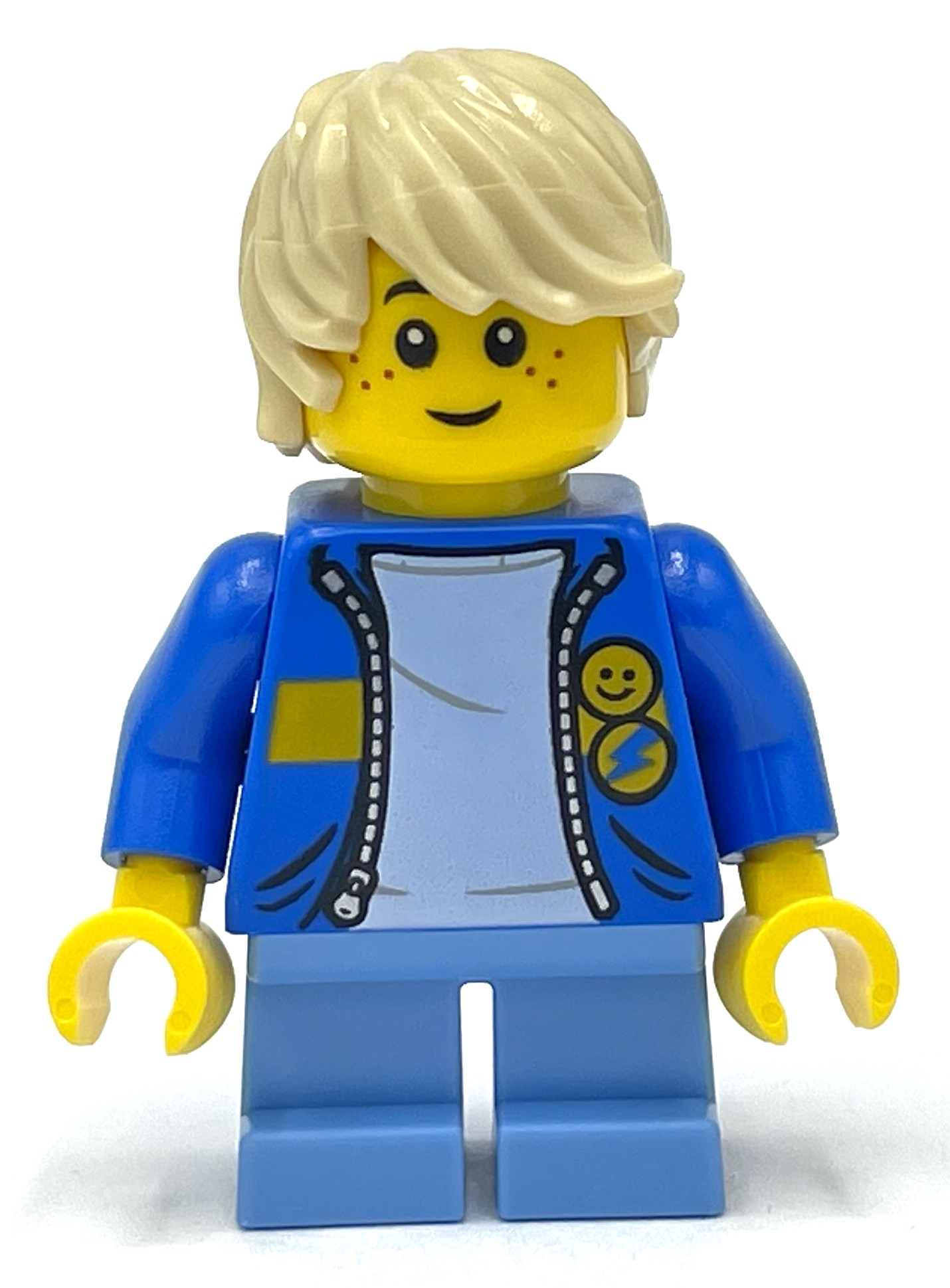 LEGO Kid - Blue Torso, Medium Blue Legs, Tan Hair (fig-012876)