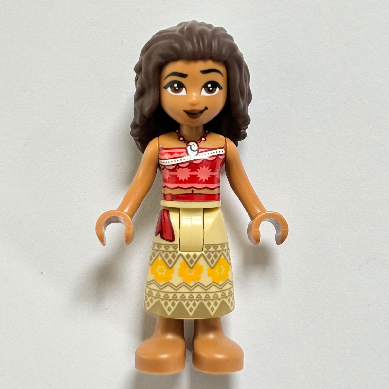LEGO Moana - Red Top, Dark Tan Skirt (fig-012884)