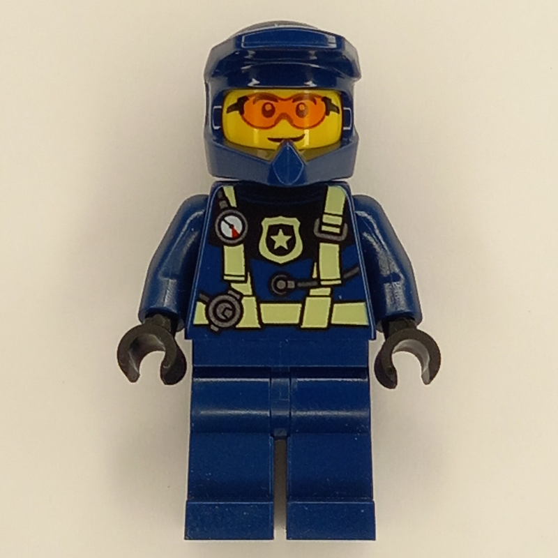 LEGO Police Officer - Dark Blue Torso, Legs and Helmet (fig-012887)