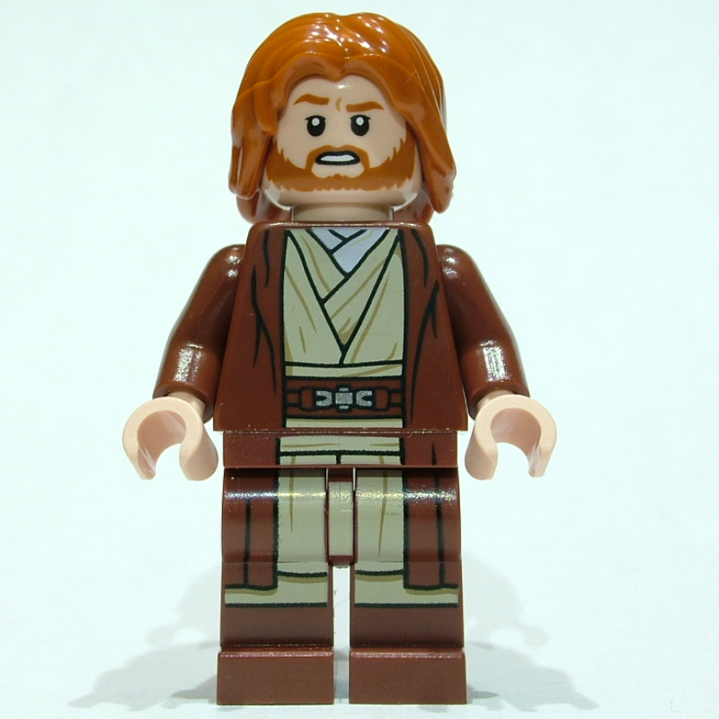 LEGO Obi-Wan Kenobi - Reddish Brown Robe, Long Hair (fig-012924)