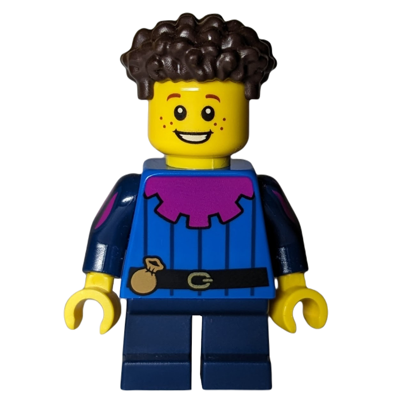 LEGO Troubadour Boy, Dark Blue Short Legs (fig-012984)