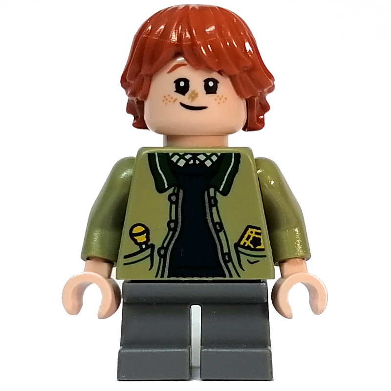 LEGO Ron Weasley, Olive Green Jacket, Dirt On Nose (fig-013030)