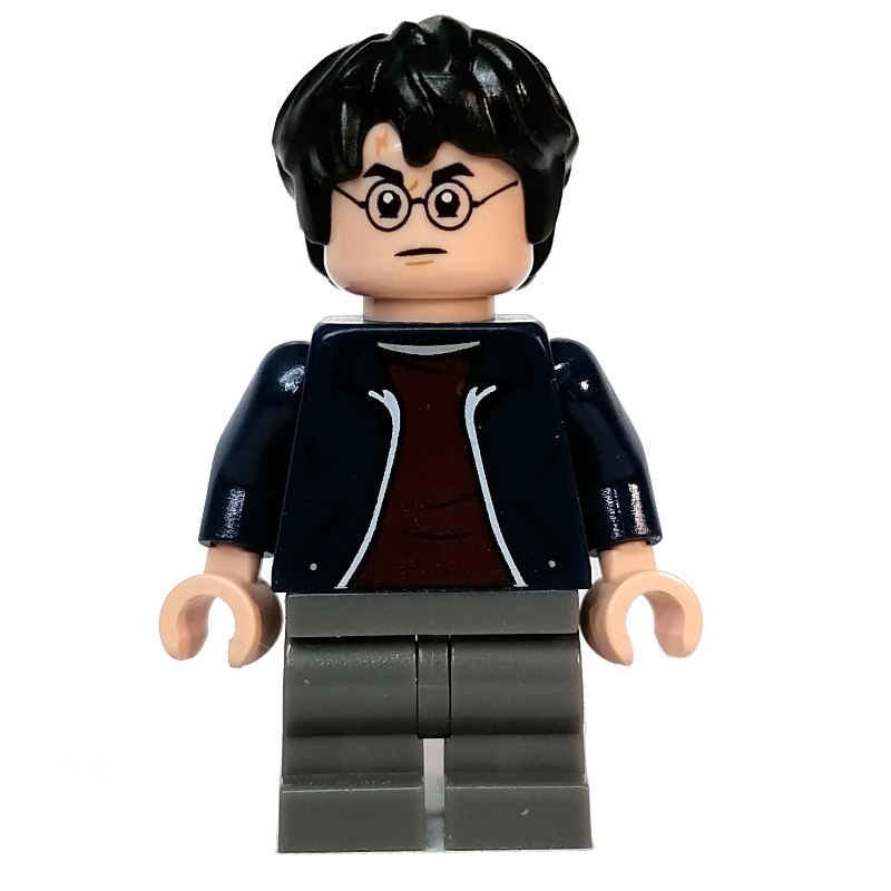 LEGO Harry Potter, Dark Blue Jacket with Zipper, Medium Dark Bluish Gray Legs (fig-013035)