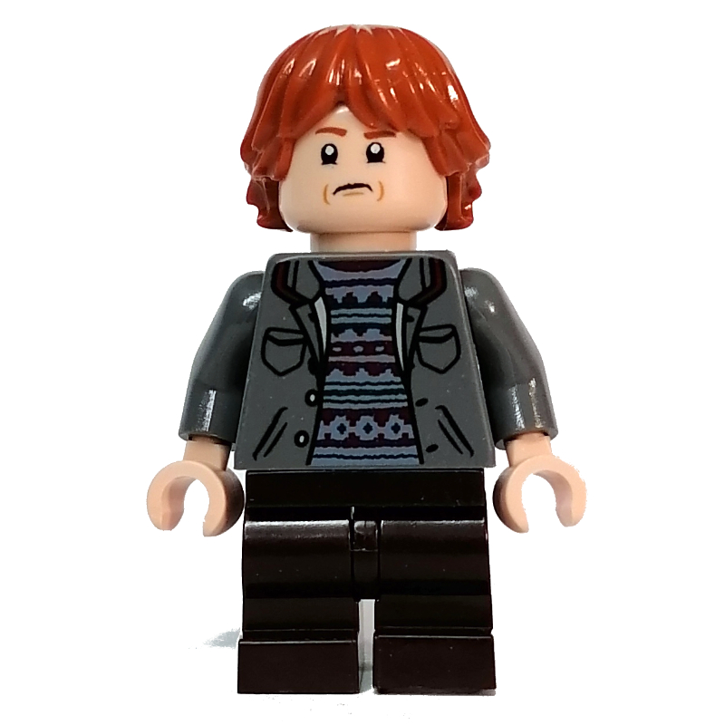 LEGO Ron Weasley, Dark Bluish Gray Jacket, Medium Dark Brown Legs (fig-013036)