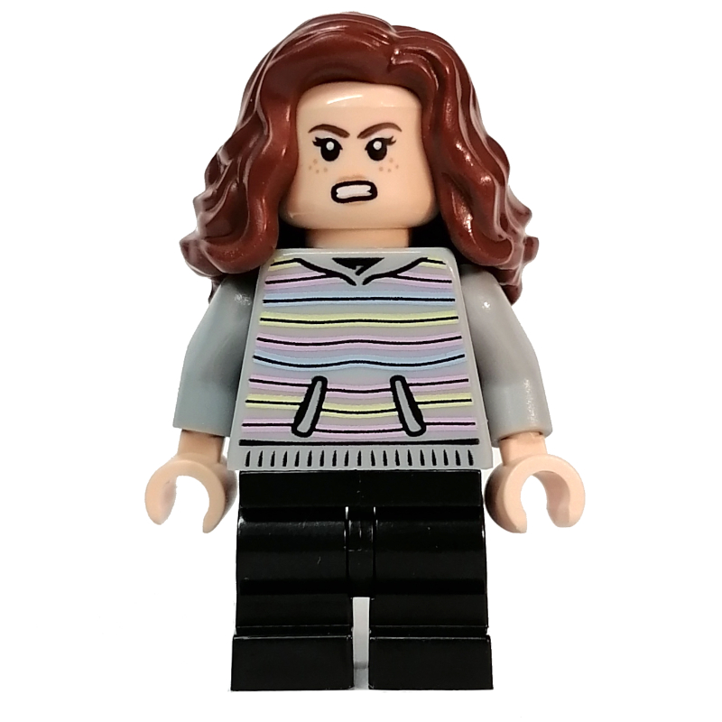 LEGO Hermione Granger, Light Bluish Gray Sweater with Stripes, Medium Black Legs (fig-013037)