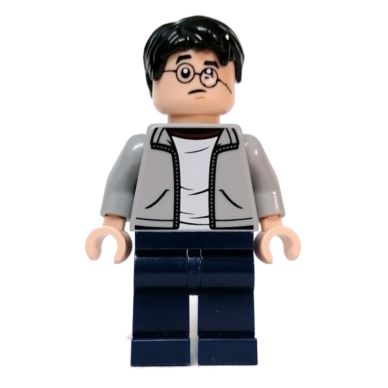 LEGO Harry Potter, Open Light Bluish Gray Jacket over White Shirt, Dark Blue Legs (fig-013039)