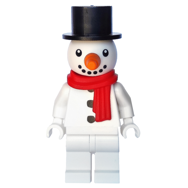 LEGO Snowman - Red Scarf, Black Hat, Mask (fig-013082)