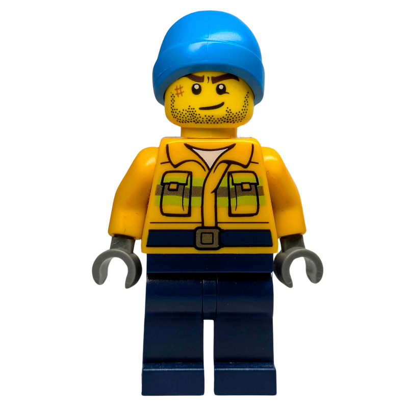 LEGO Fisherman, Dark Azure Beanie Hat (fig-013096)