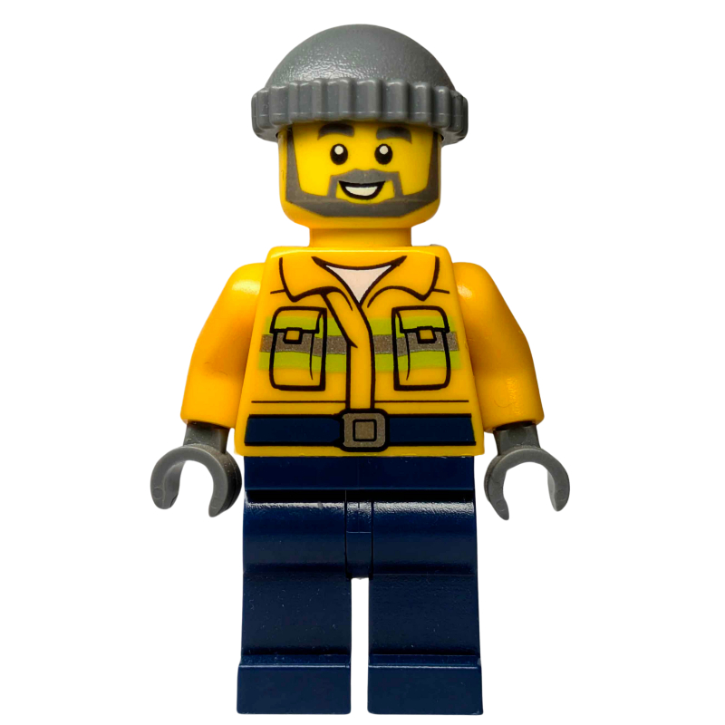 LEGO Fisherman, Dark Bluish Gray Knitted Cap (fig-013097)
