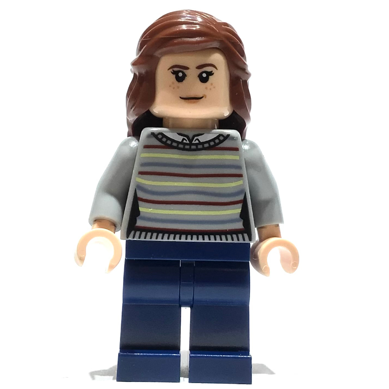 LEGO Hermione Granger, Light Bluish Gray Sweater with Stripes, Dark Blue Legs (fig-013100)