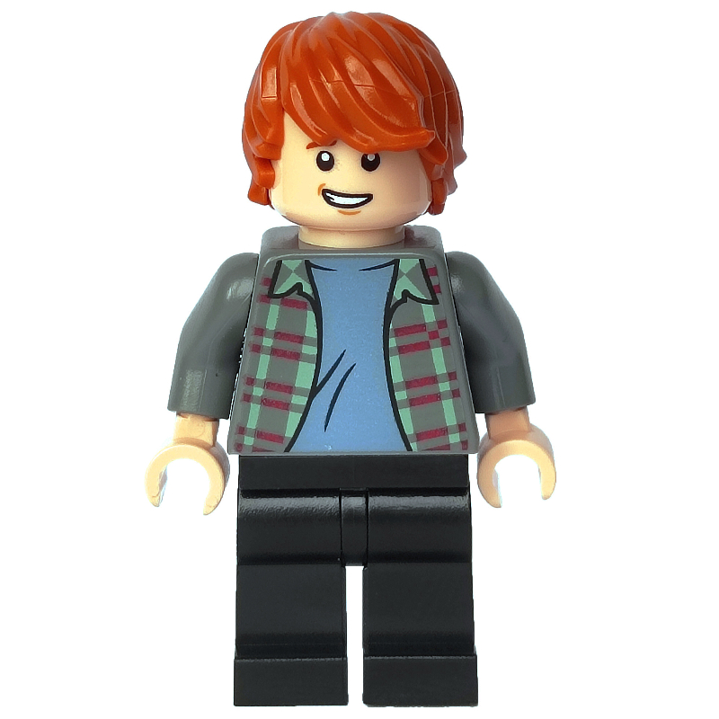 LEGO Ron Weasley - Plaid Shirt, Black Legs (fig-013195)