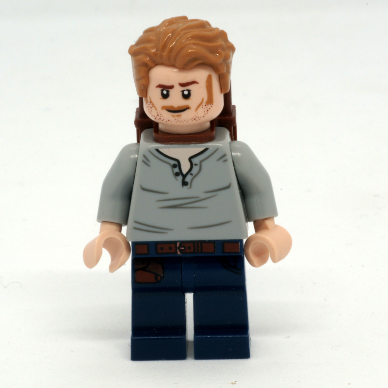 LEGO Owen Grady in Light Bluish Gray Shirt, Backpack (fig-013213)