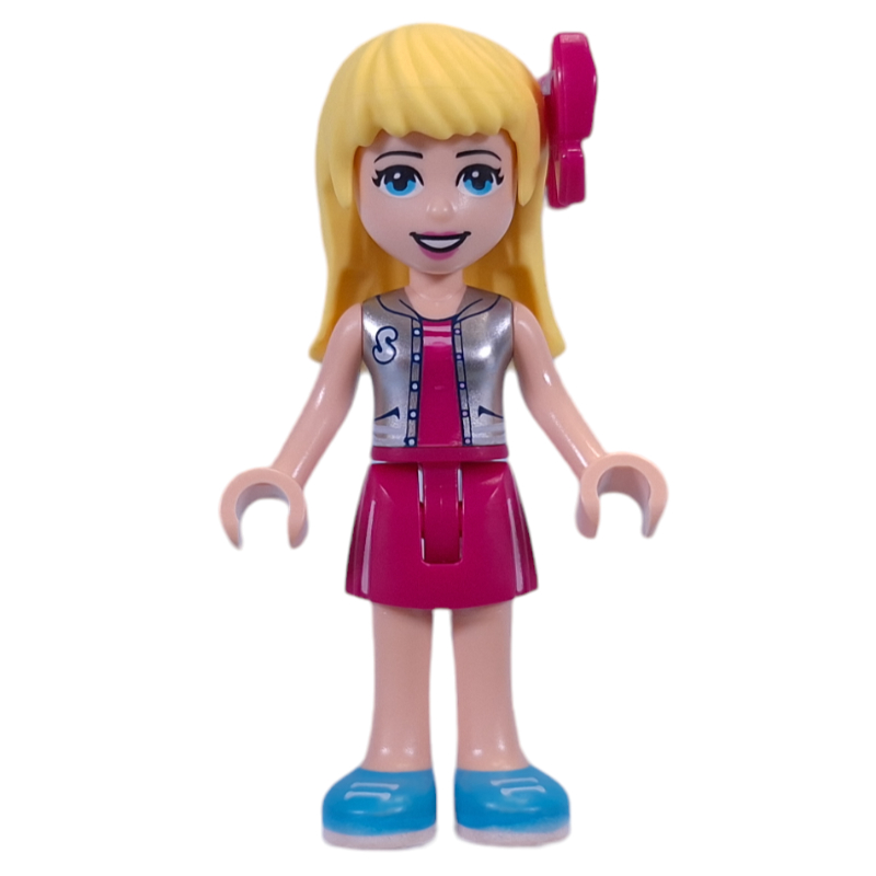 LEGO Stephanie - Silver Top, Magenta Skirt, Bow (fig-013216)