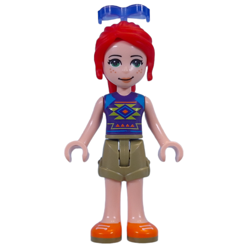 LEGO Mia - Dark Purple Top, Olive Green Skirt, Sunglasses (fig-013217)