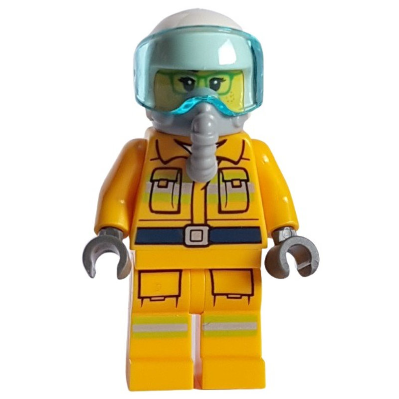 LEGO Freya McCloud - Pilot, Orange Torso, Orange Legs, White Helmet, Breathing Apparatus (fig-013224)