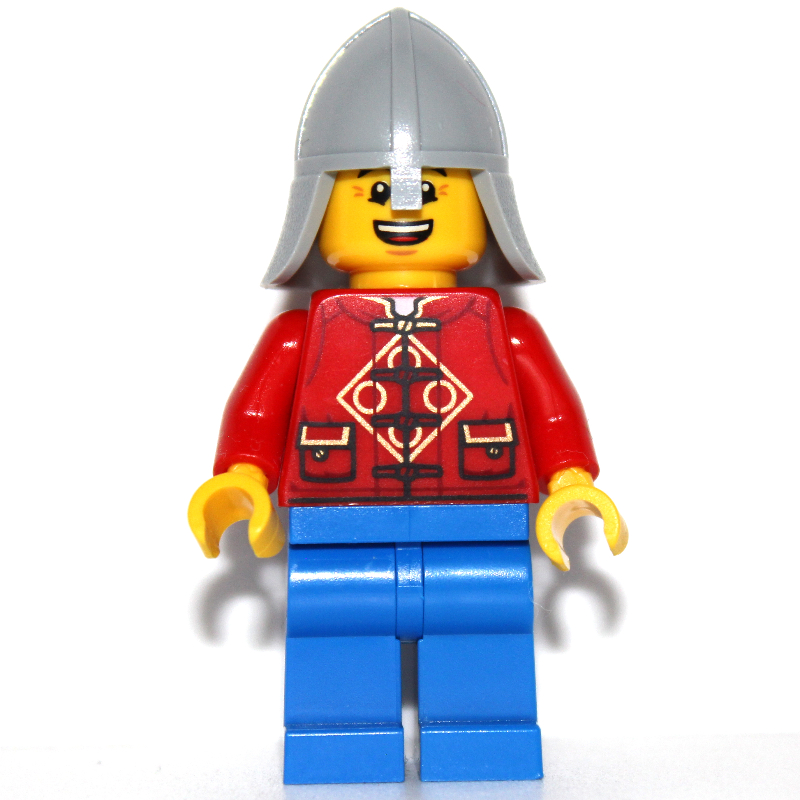 LEGO Red Torso, Blue Legs, Knight Helmet (fig-013230)