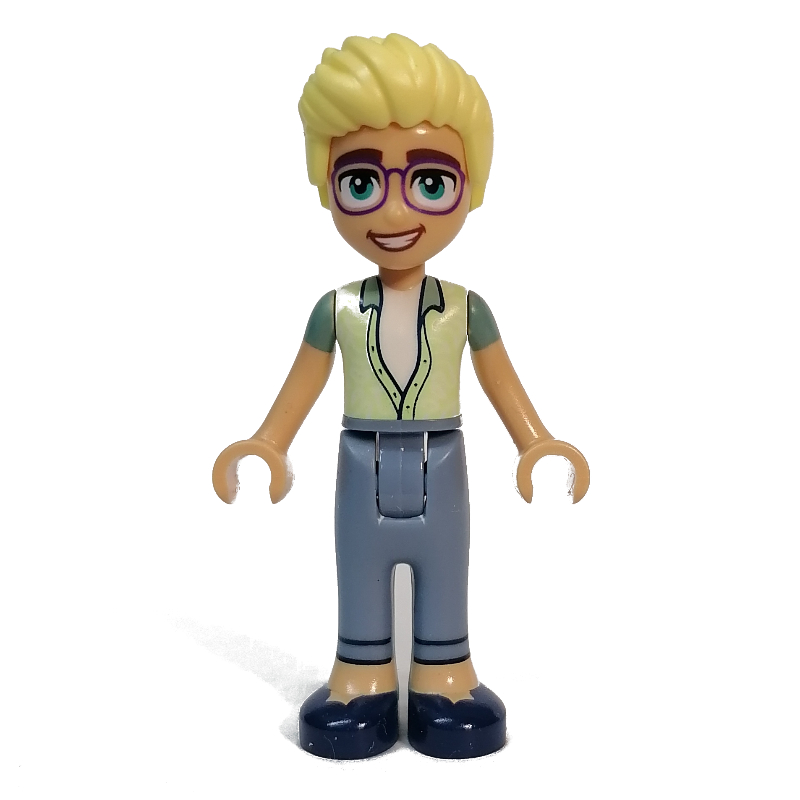 LEGO Olly - White Top, Sand Blue Legs (fig-013248)