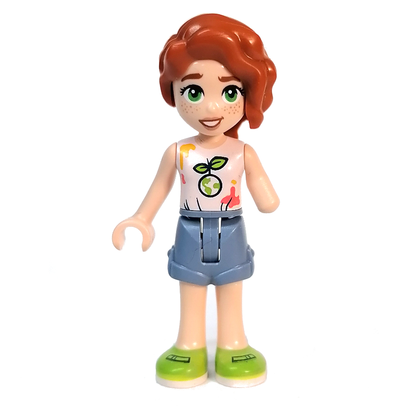 LEGO Autumn - White Top, Sand Blue Shorts (fig-013263)