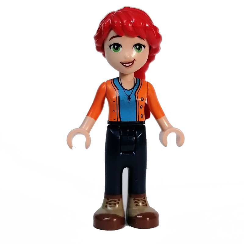 LEGO Mia - Adult, Orange Top, Dark Blue Pants (fig-013285)