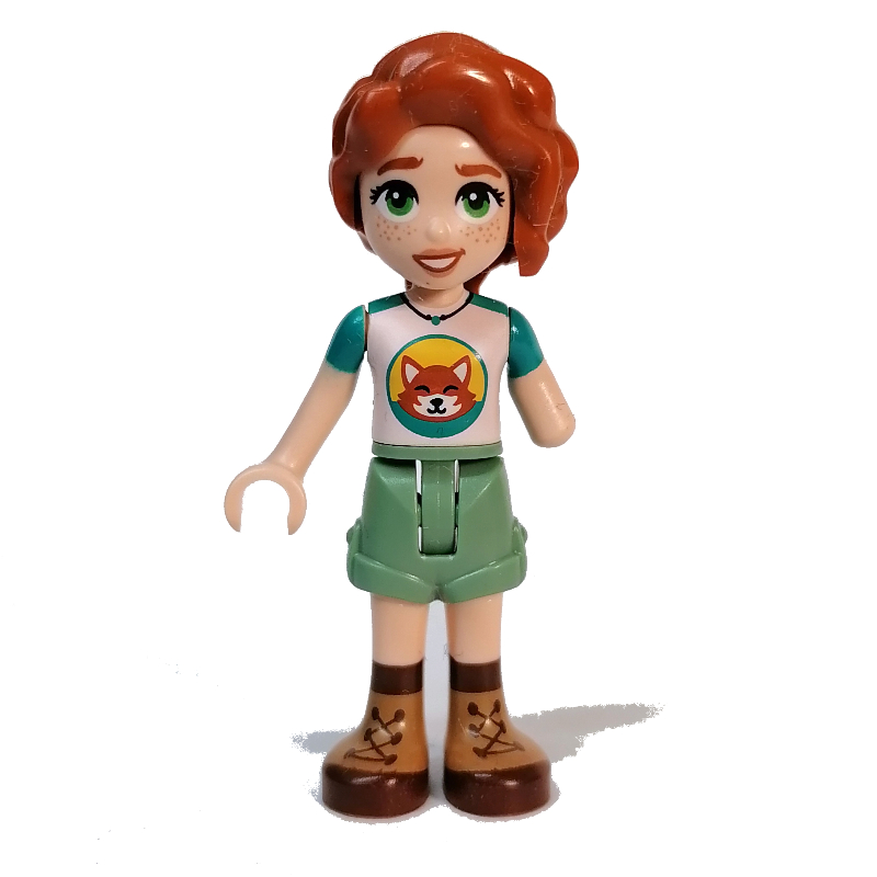 LEGO Autumn - White Top, Sand Green Shorts (fig-013287)