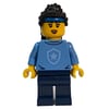 Police Officer, Sweater with Police Badge, Black Hair, Blue Hairband