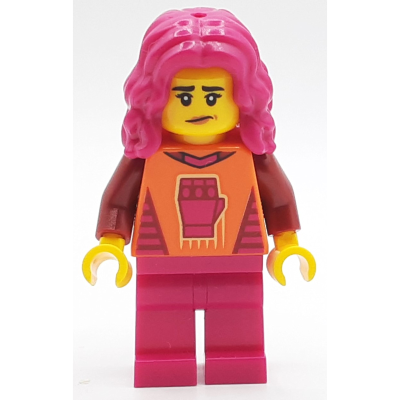 LEGO Gamer, Orange Top, Magenta Legs and Hair (fig-013330)