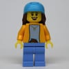 Orange Torso, Medium Blue Legs, Medium Azure Helmet