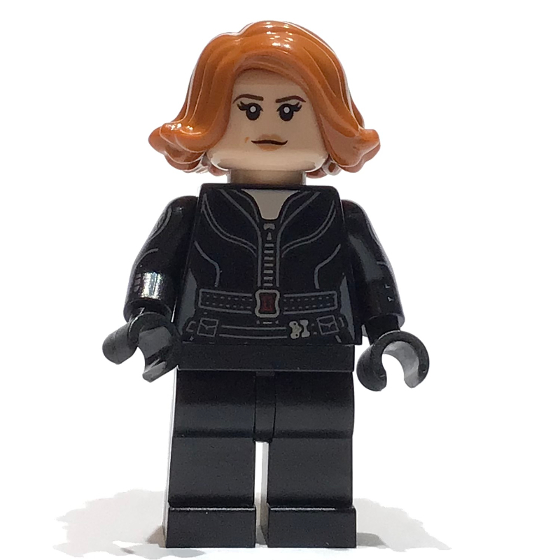 LEGO Black Widow, Black Jumpsuit, Plain Legs (fig-013391)