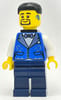 Bass Player - Blue Torso, Dark Blue Legs, Black Hair, Black Neck Bracket