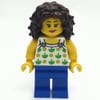 White Torso, Apples, Blue Legs, Dark Brown Hair