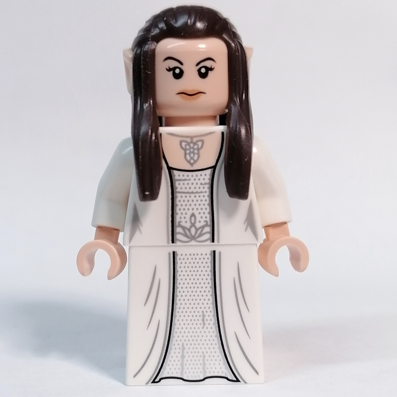 LEGO Arwen - White Torso, Dress, Dark Brown Hair (fig-013604)