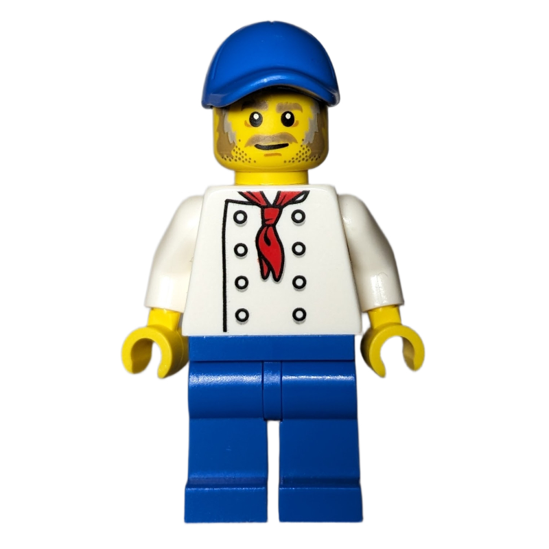 LEGO Chef, White Torso, Blue Legs, Blue Cap (fig-013640)