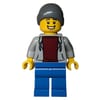 Light Bluish Grey Torso, Blue Legs, Dark Bluish Grey Beanie