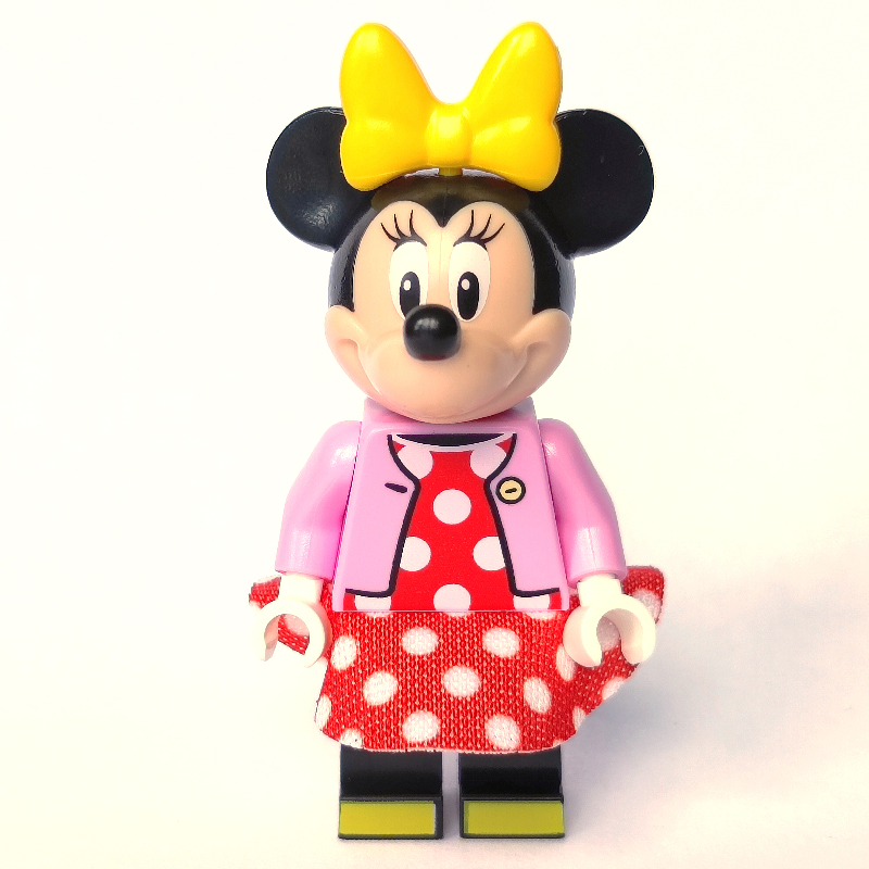 LEGO Minnie Mouse, Bright Pink Jacket, Yellow Bow (fig-013677)