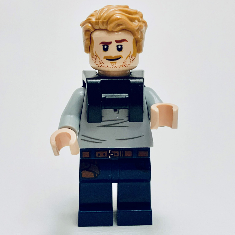 LEGO Owen Grady in Light Bluish Gray Shirt, Black neck Bracket (fig-013697)